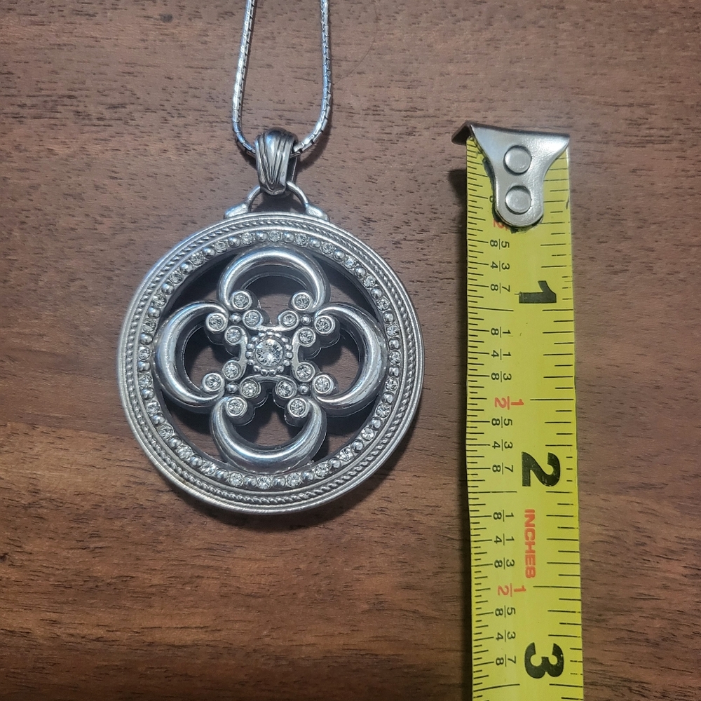 Brighton Long Silver Necklace with 2 Brighton Pendants - Picture 9 of 12